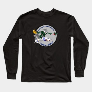 F-14 Tomcat - AIM-54 Phoenix Gotcha... BABY! - Grey Grunge Style Long Sleeve T-Shirt